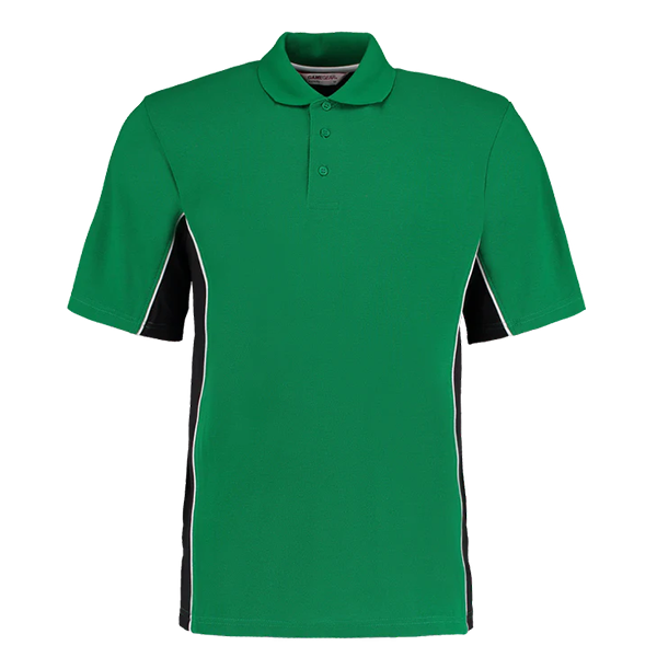 Contrast Polo Irish Green-Black-White