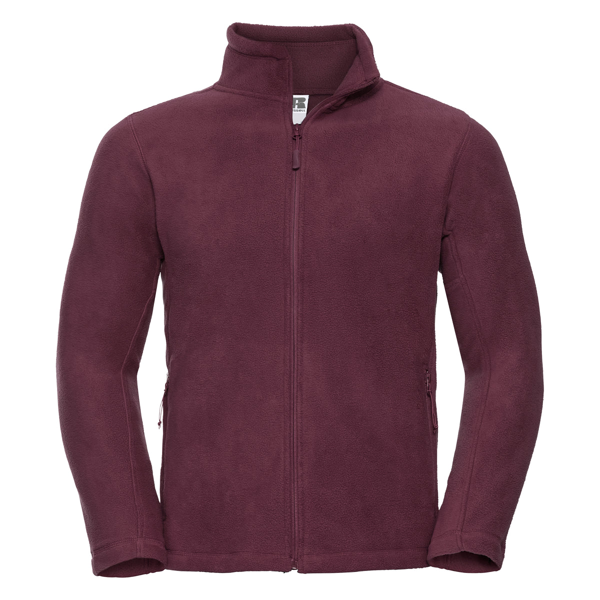 Full Zip Fleece. - Burgundy