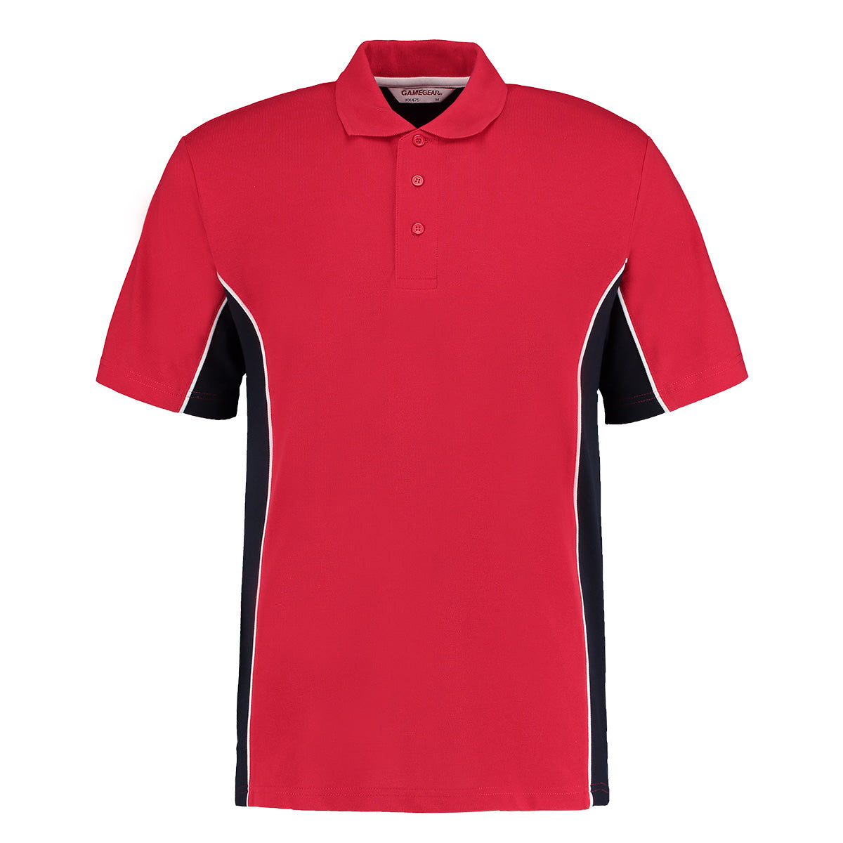 Contrast Polo Red-Navy-White